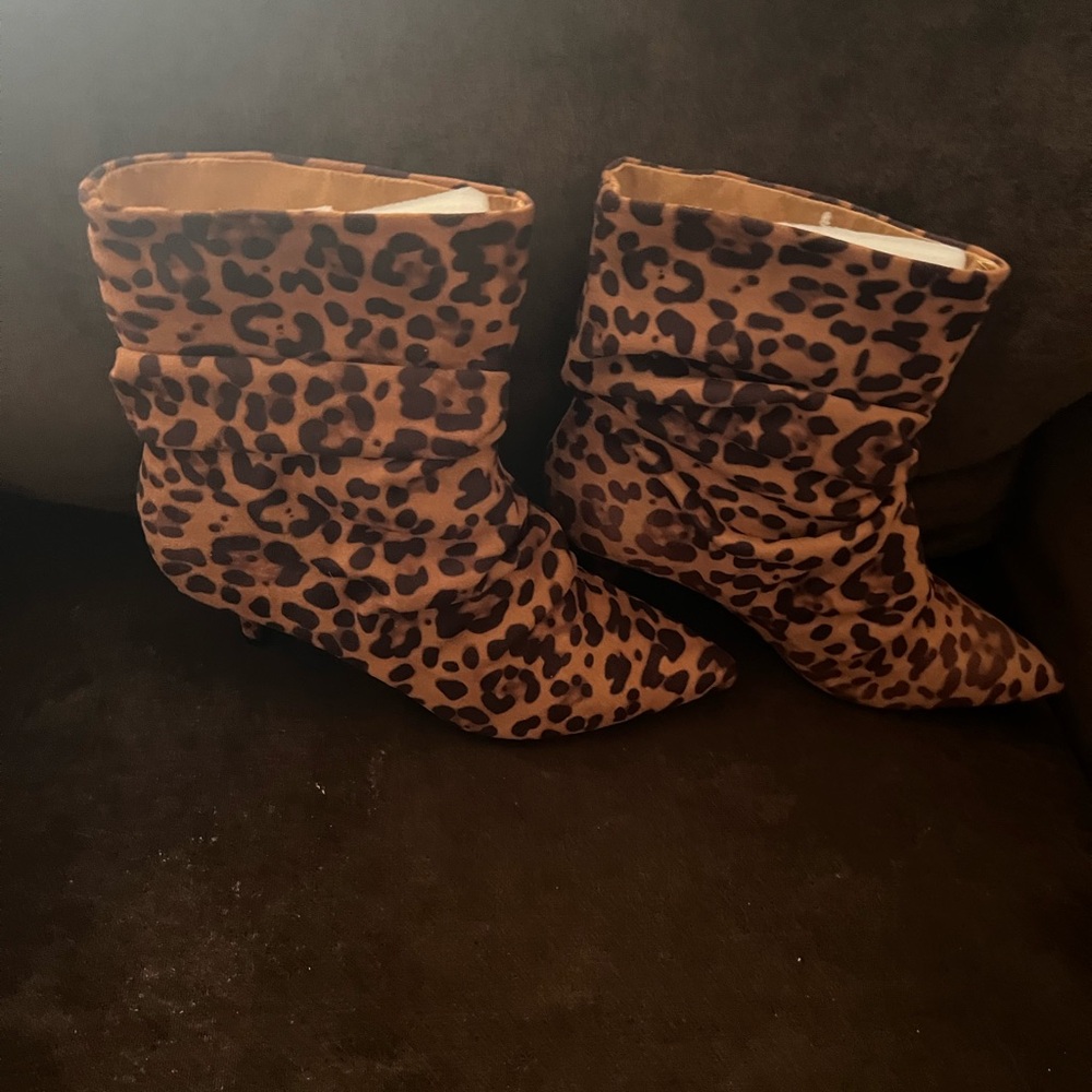 Journee Collection Leopard Print Ankle Boots